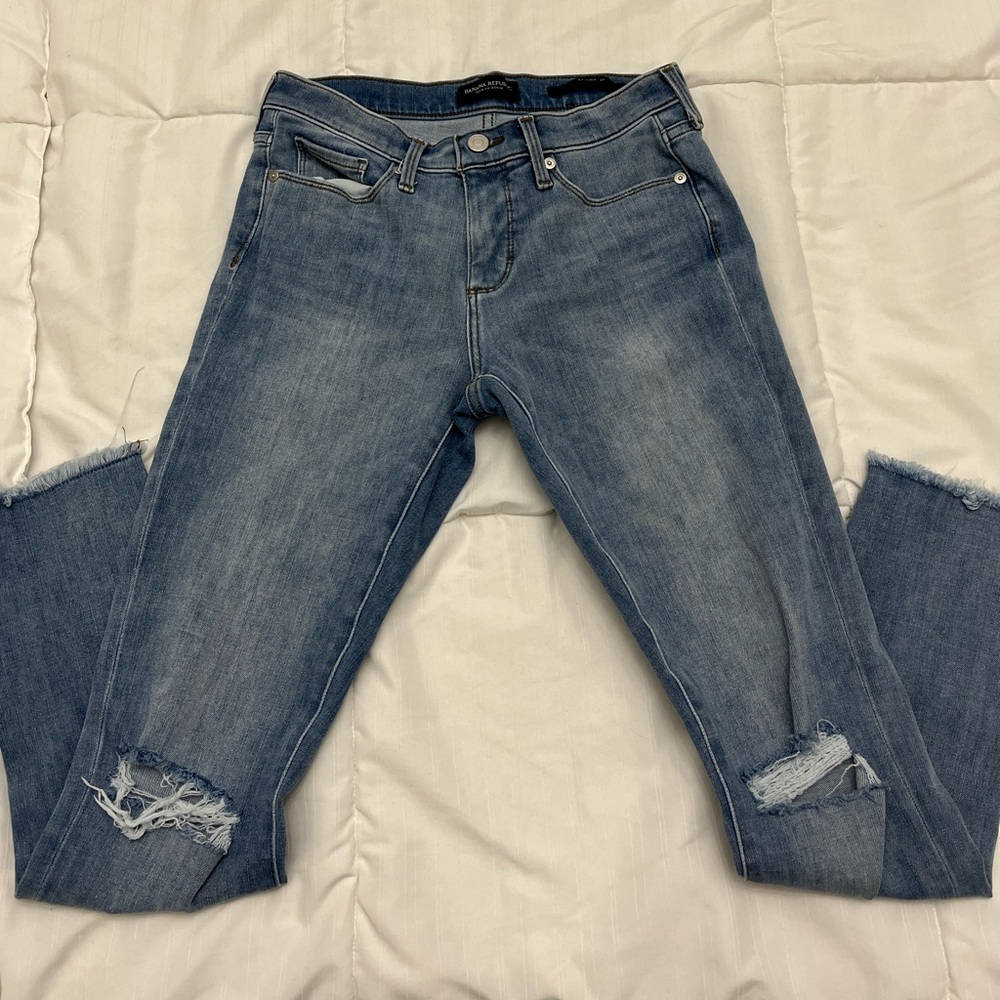 Banana republic ripped skinny jeans